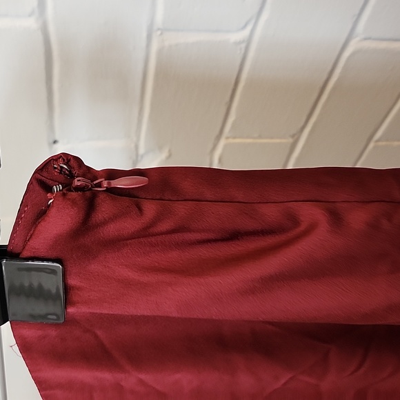 Maroon Silk Skirt, 2x - Picture 5 of 8